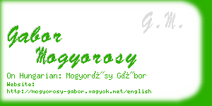 gabor mogyorosy business card